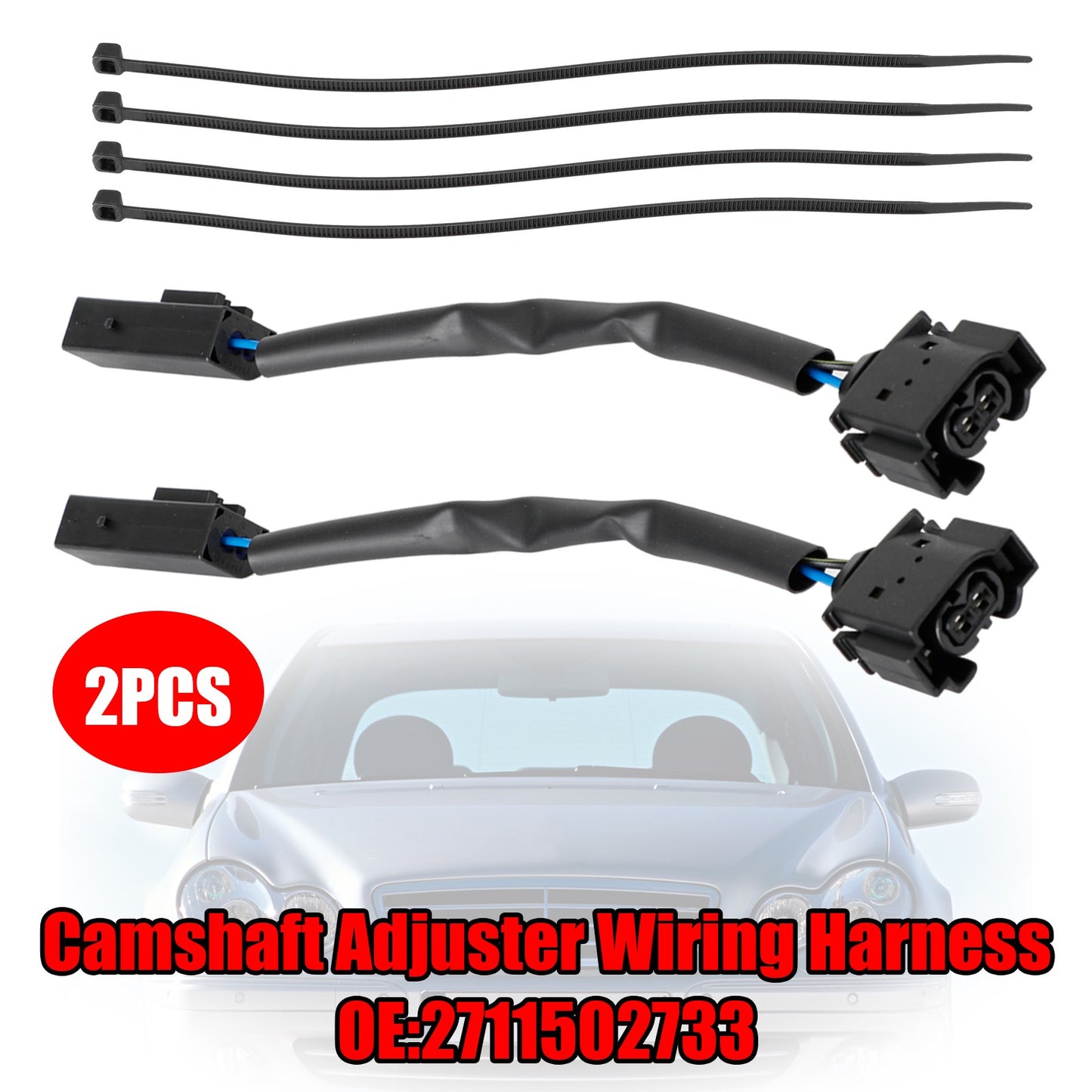 2PCS Camshaft Adjuster Wiring Harness 2711502733 for Mercedes C230 W203 M271
