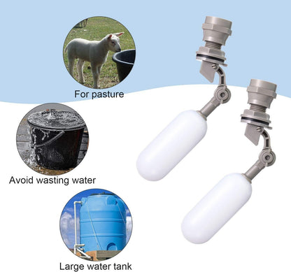 4x Water Float Valve Adjustable Arm Water Filter Float 1/2" Automatic Fill Stop