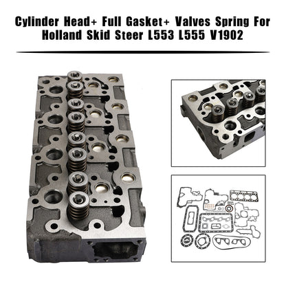Complete Cylinder Head With Valve Spring & Gasket Kit FIT Kubota V1902 Engine