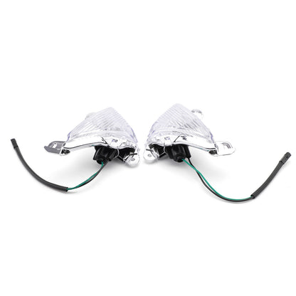 Clear Front Turn Signals lens Fits Kawasaki ZX14R ZX6R Ninja 650F Concours