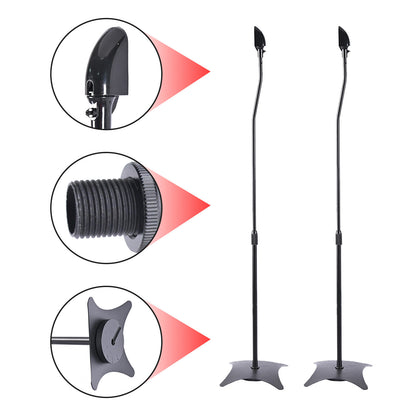 Universal Surround Sound Adjustable Height Speaker Stands Set Of 4 Speaker