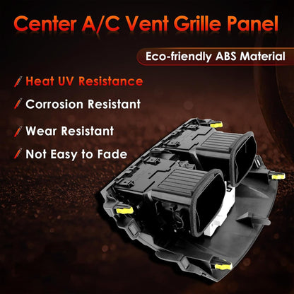 Center Dash A/C Air Vent Trim Panel w/ Emergency Switch Fit 09-13 Toyota Corolla