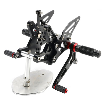Racing Adjustable Rearsets Foot Pegs Black For Kawasaki ZX6R ZX-6R 2024-2025 24