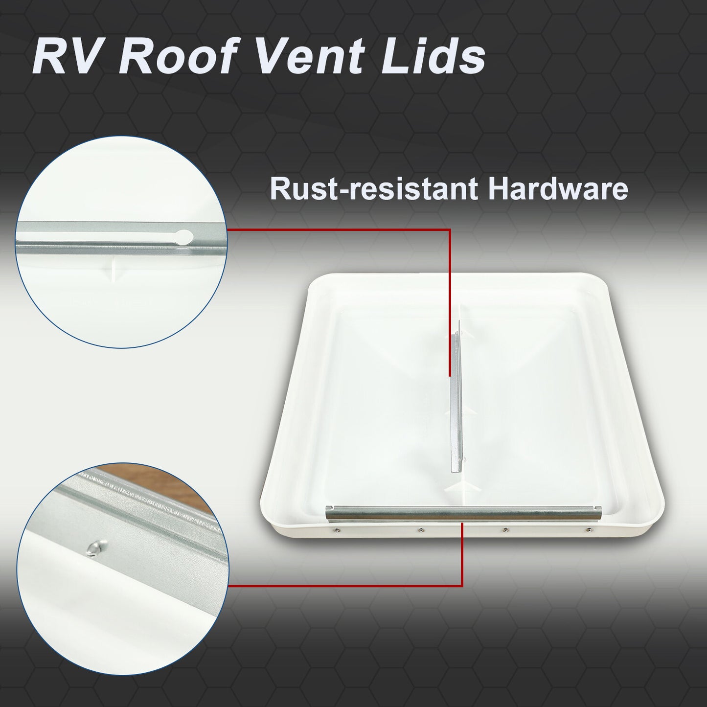 Solid Spare For RV Replacement 14"X14" Roof Vent Cover White Camper Vent Cover
