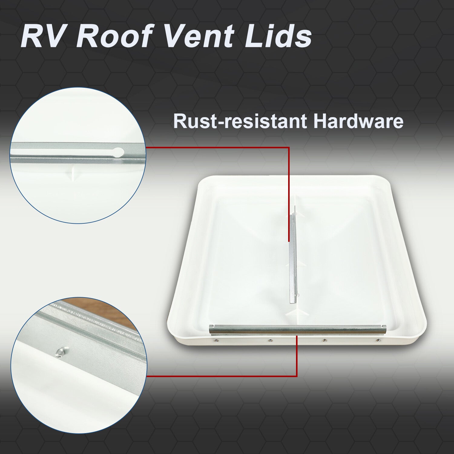 Solid Spare For RV Replacement 14"X14" Roof Vent Cover White Camper Vent Cover
