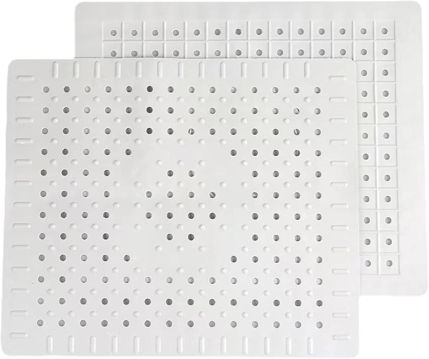 2Pcs Kitchen Sink Mat Non-Slip Rubber Drain Pad Protector Food Drainer 12 x 10in