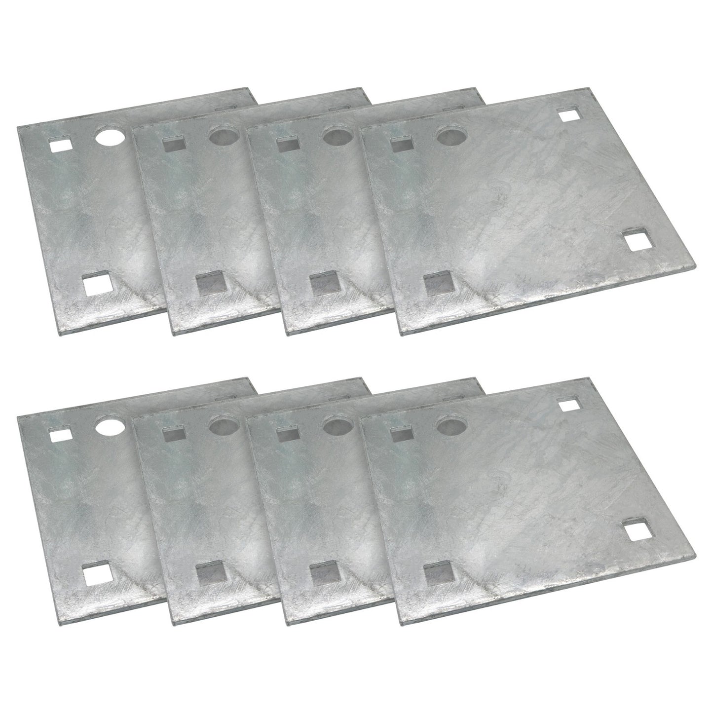 Stationary & Floating Dock Backer Plates 5"x5" Heavy-Duty Galvanized Steel (8)