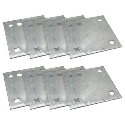 Stationary & Floating Dock Backer Plates 5"x5" Heavy-Duty Galvanized Steel (8)