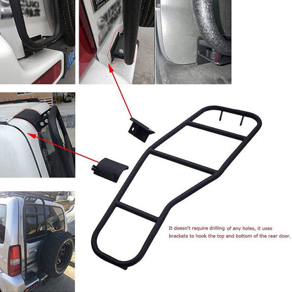 Rear Tail Door Roof Ladder Aluminium Strong Light For Suzuki Jimny 2007-2017