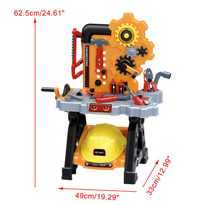 48 Pieces Engineer Tool Table Play Set Construction Work Shop Toy Gift Tool Kit