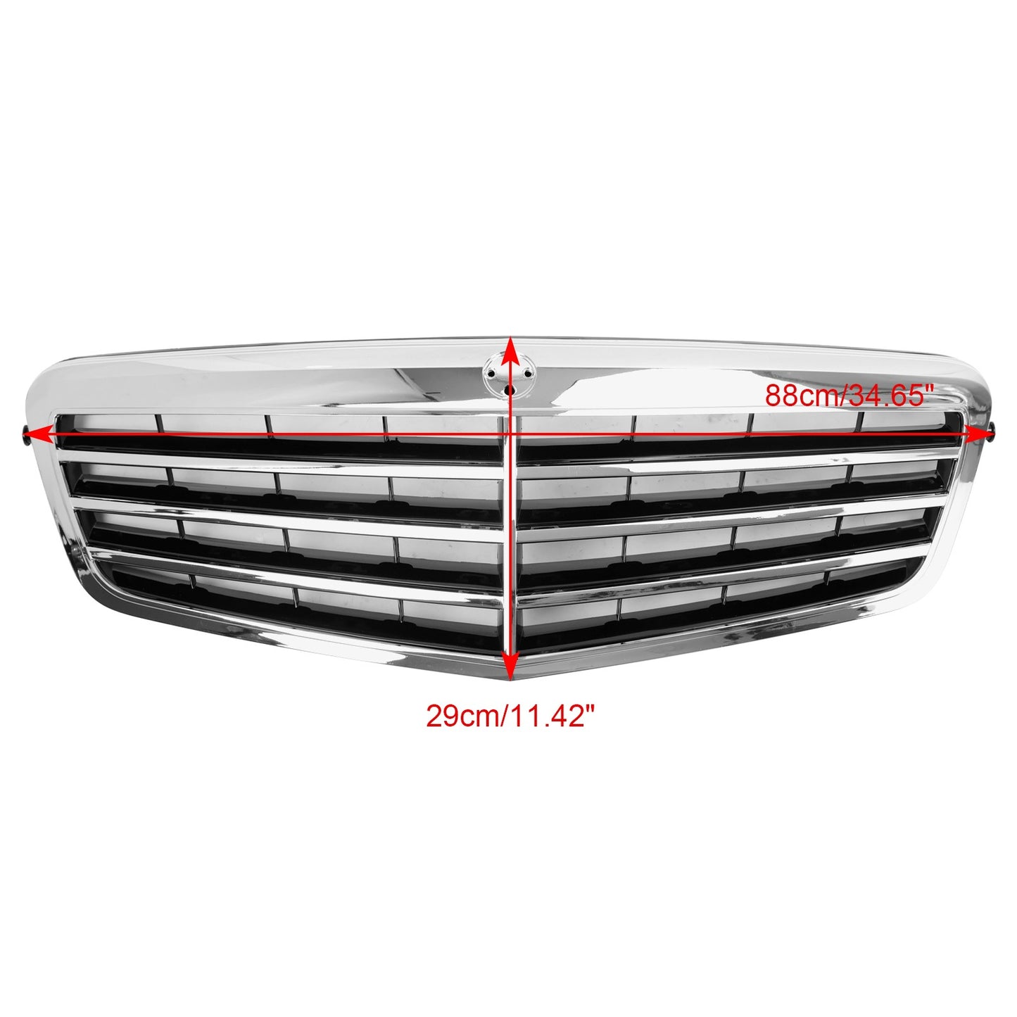 Chrome Front Grill Grille Fit Mercedes-Benz E Class W212 E350 E550 2010-2013