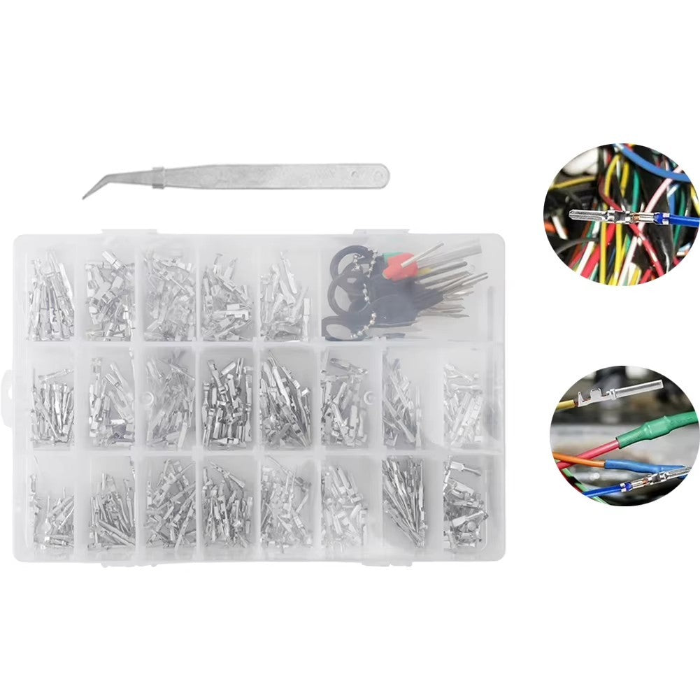 420PCS Connector Pins 21 Types Electrical Wire Terminal Kit,18PCS Extractor Tool