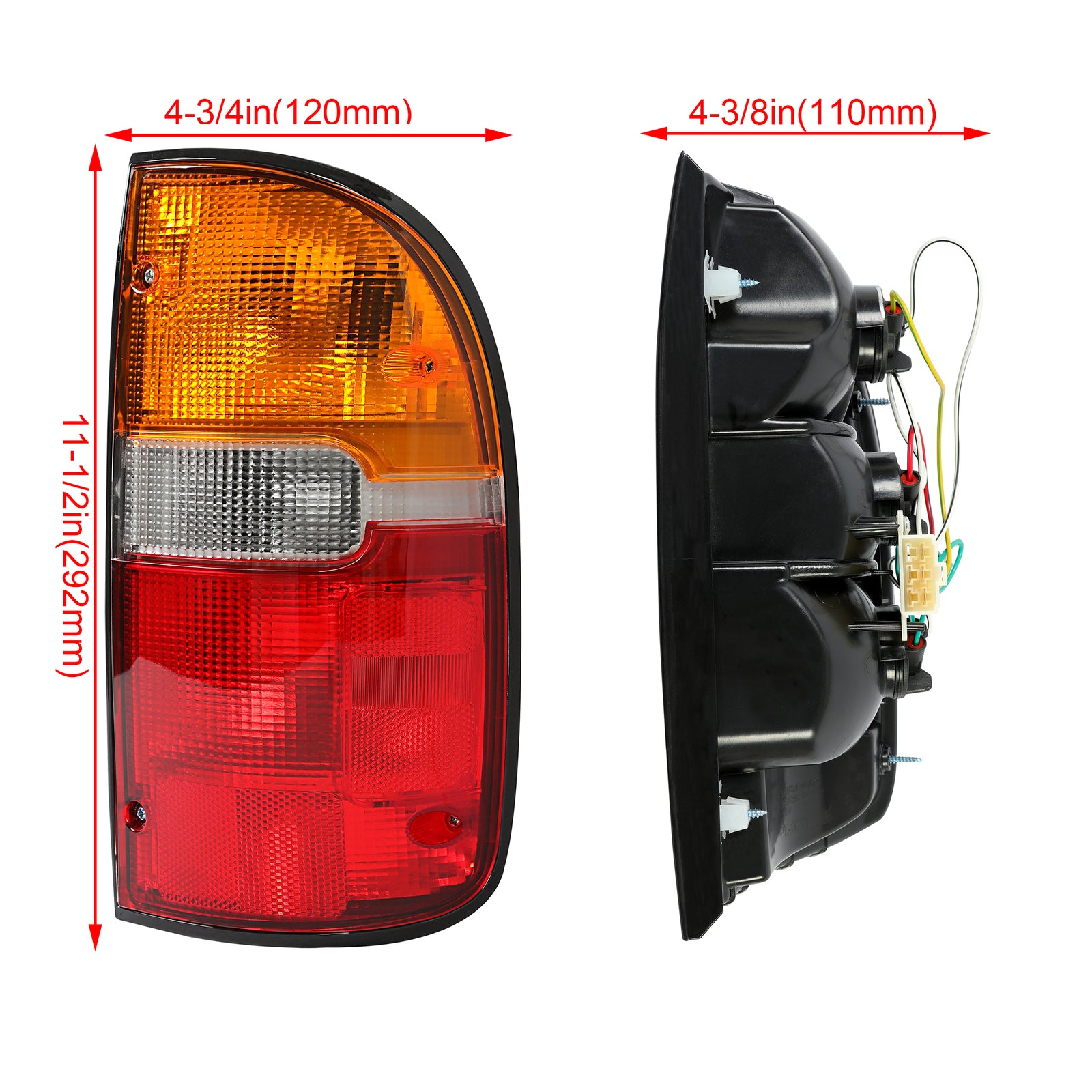 Solid Spare Passenger Side Tail Light Lamp w/Bulb For Toyota Tacoma 1995-2000 Right DOT/SAE