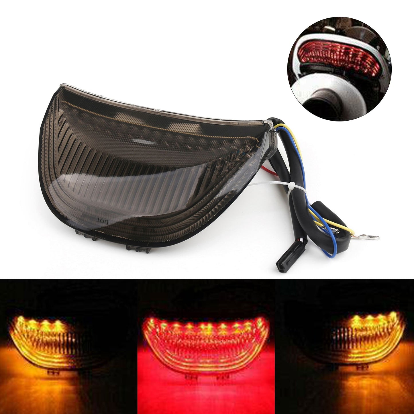 ️Integrated LED TailLight Turn Signals for Honda CBR600RR 03-06 CBR1000RR Smoke