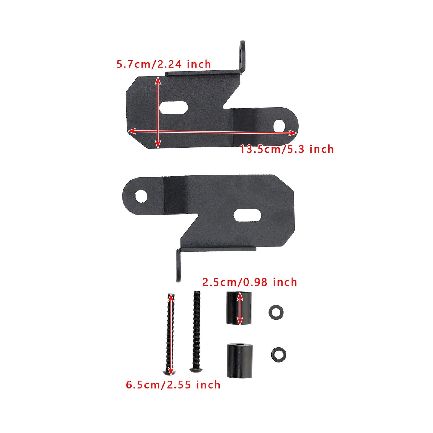 2 Pack 7318 A-Pillar Black Light Mount Brackets For Jeep Wrangler Jl 2018-2019