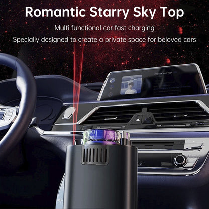 120W Super Fast Car Charger Retractable Cable Car Air Freshener Starry Sky Roof