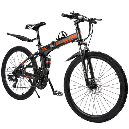 26" wheels 27 speed double disc brake folding mountain bike MTB for adults