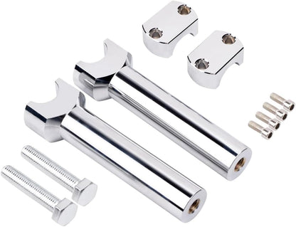 Motorcycle 1'' Handlebar Risers Clamps Handle Bar Mount For Harley Honda