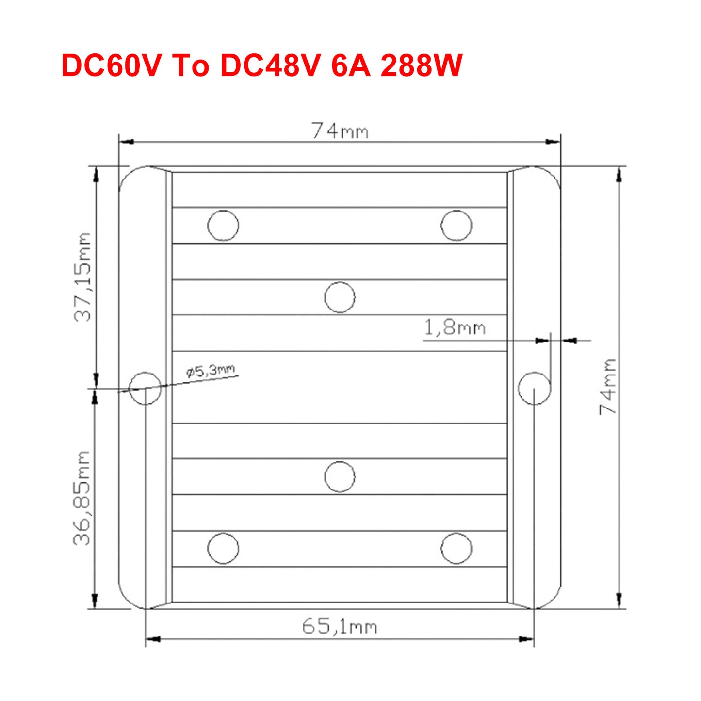 DC/DC Buck Step-Down Module 60V to 48V 6A Power Supply Converter Regulator