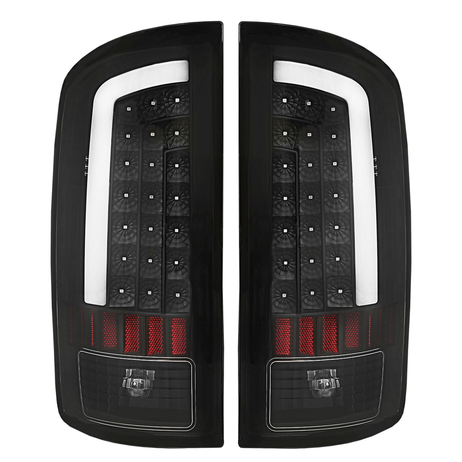 Solid Spare For 2002 2003-2006 Dodge Ram 1500 2500 3500 LED Tail Lights Brake Lamps Clear