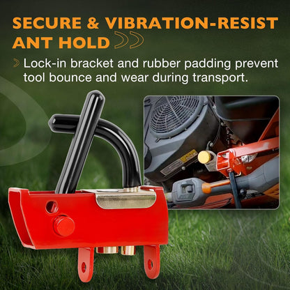 Mower Trimmer Rack Lockable For Most Walk-Behind Stand-On & ZTR Lawn Mower Red