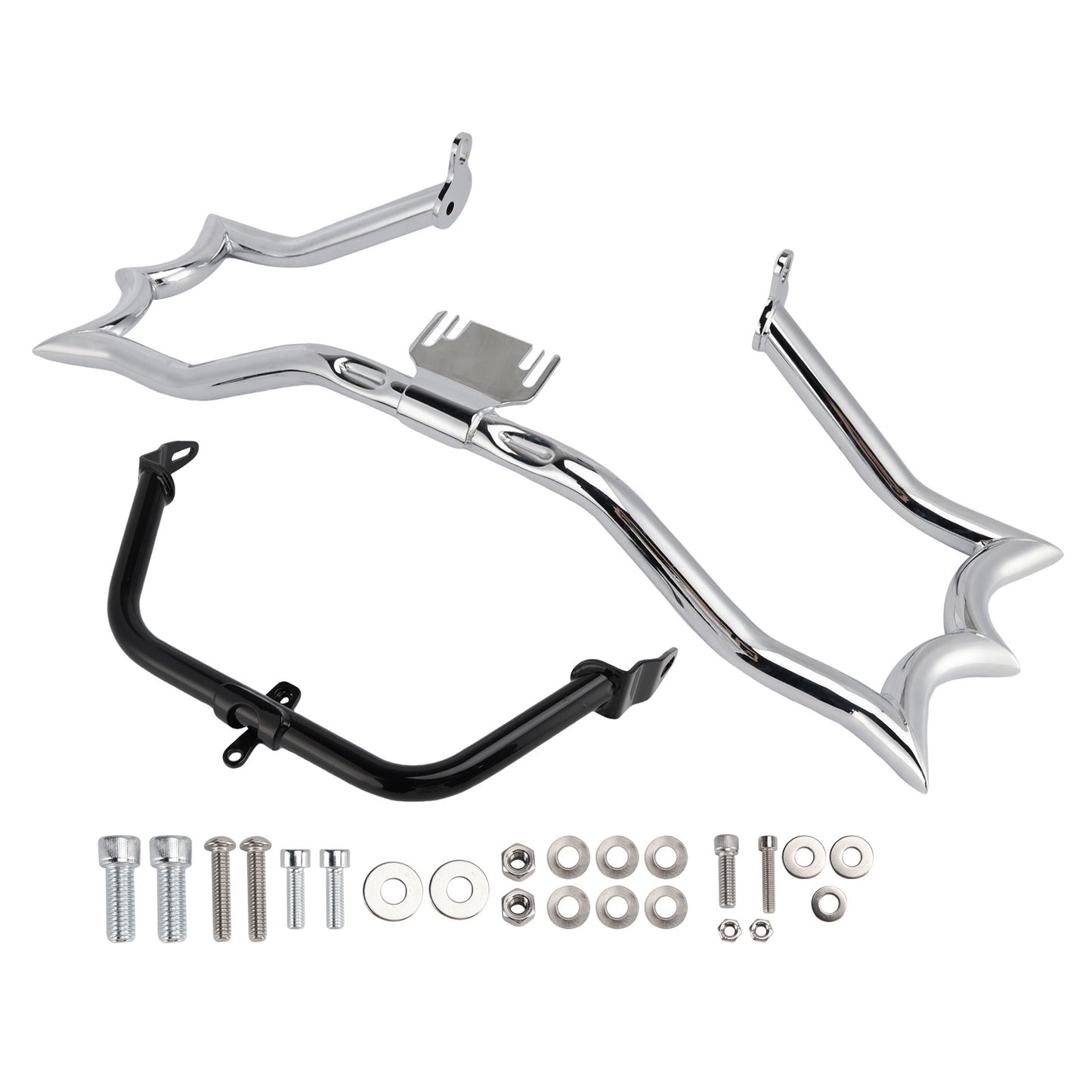 Engine Guard Crash Bar&Fairing Bracket Kit Chrome For Touring Road King Street