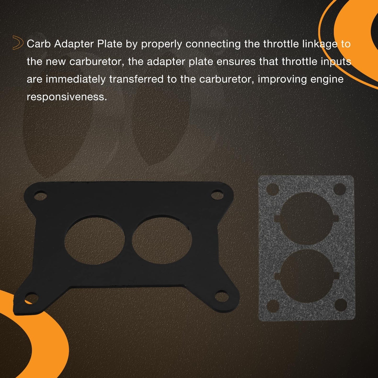 Carburetor Adapter Plate w/ Throttle Linkage For Jeep AMC CJ 258 4.2L 6 Cylinder