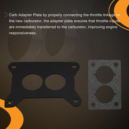 Carburetor Adapter Plate w/ Throttle Linkage For Jeep AMC CJ 258 4.2L 6 Cylinder