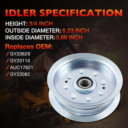 Blade Spindle Belt Idler Kit For Cub Cadet Ultima ZT2 ZTS2 ZT3 60 Inch Decks