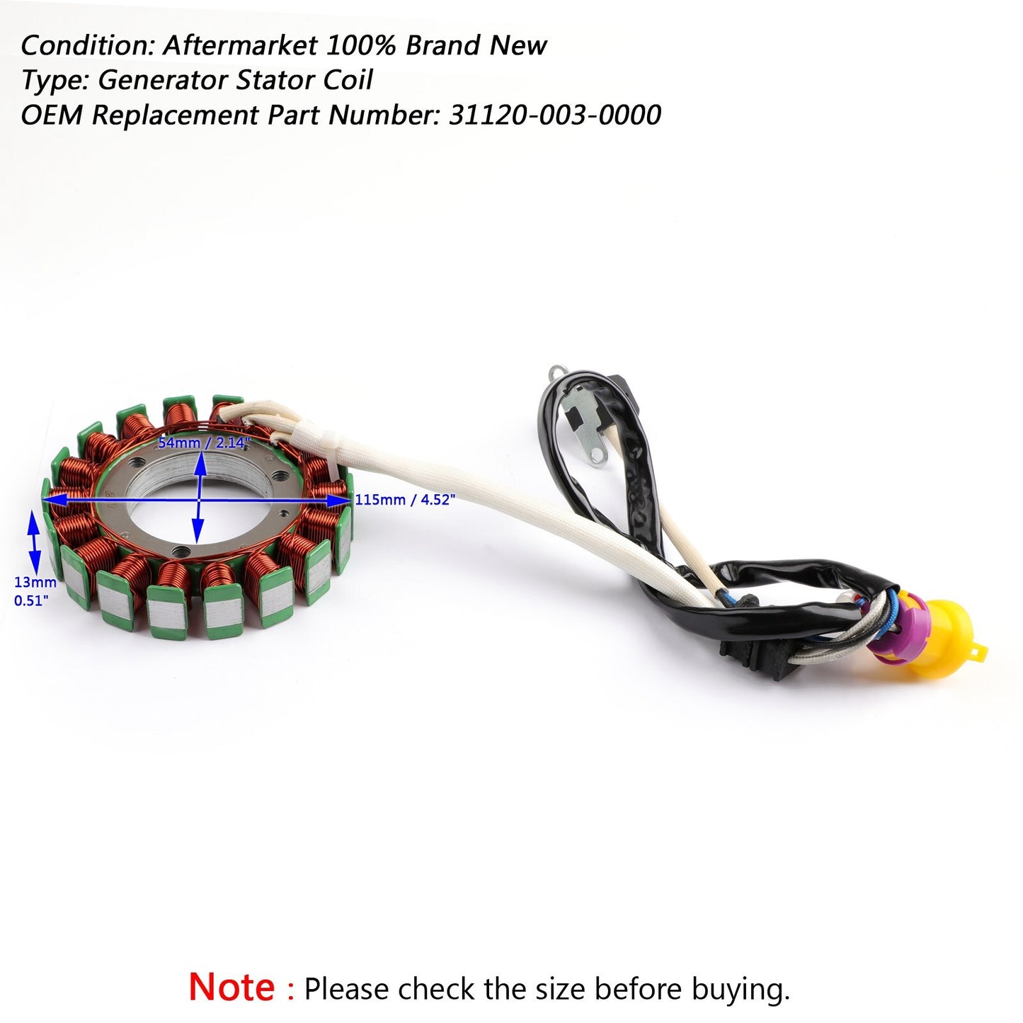 Magneto Stator For UTV ATV 400 Hisun HS400 MSU400 31100-F12-0000 31120-003-0000#