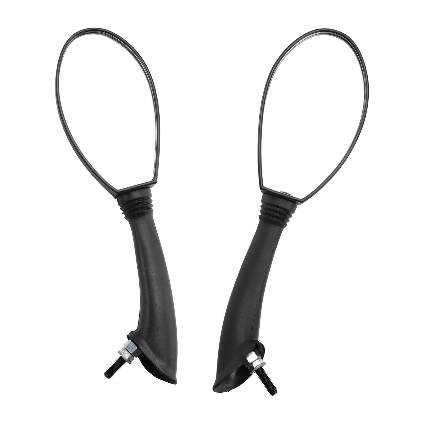 BLACK REAR VIEW MIRROR PAIR FOR DERBI BOULEVARD 50 125 150 PIAGGIO FLY 50-150CC