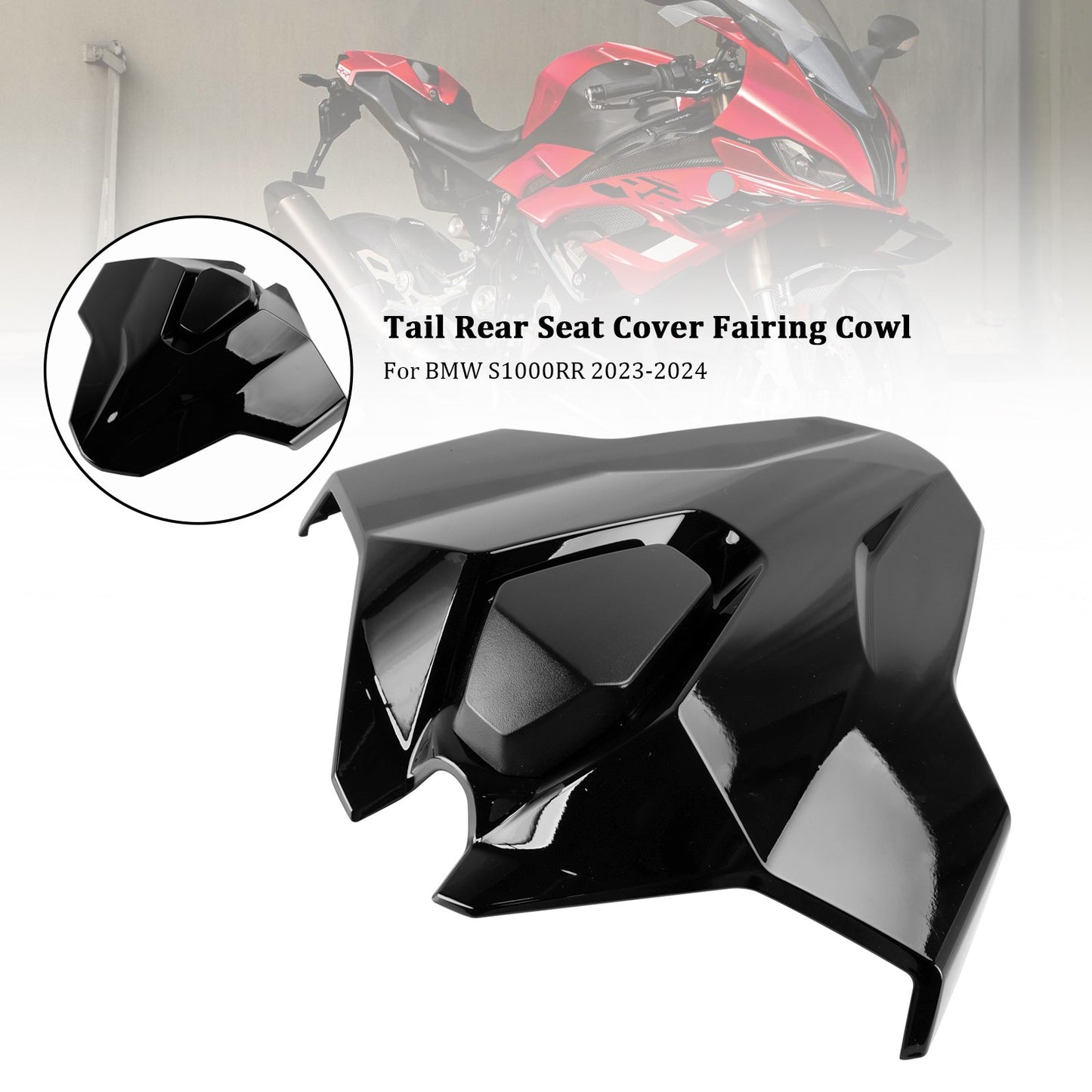 Tail Rear Seat Cover Fairing Cowl For BMW S1000RR 2023-2024 Black