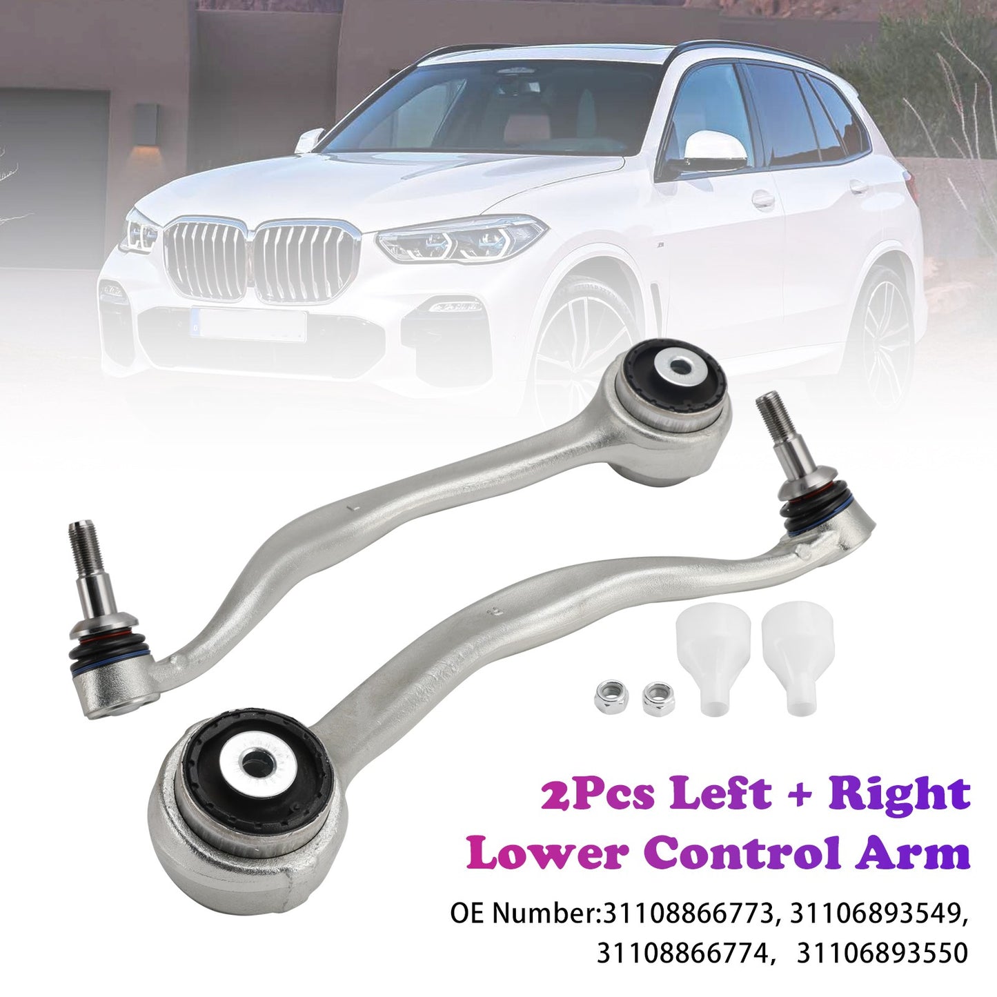 2Pcs Left + Right Lower Control Arm For BMW X5 G05 X6 G06 X7 G07 2019-2024