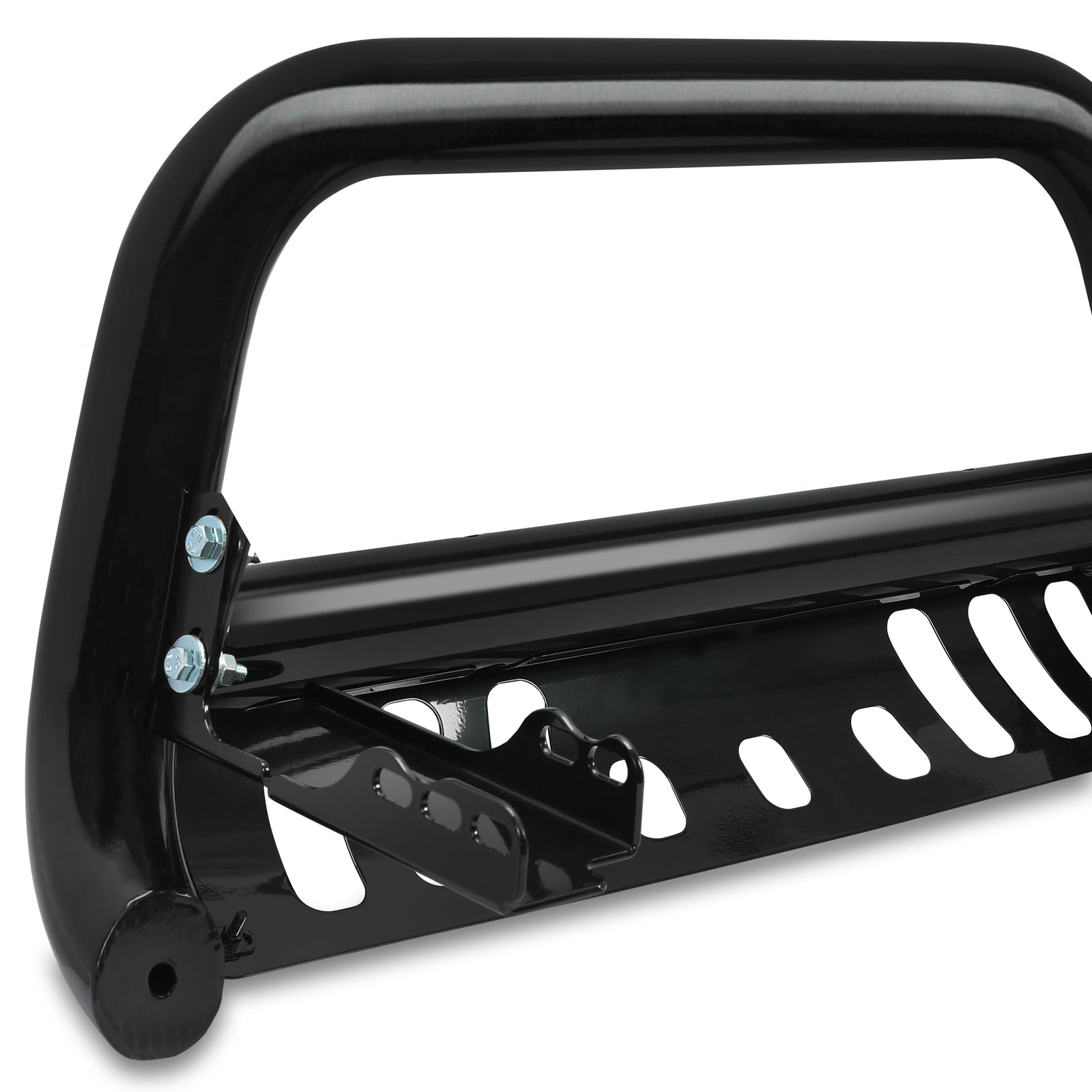 Solid Spare Bull Bar Push Bumper Grille Guard for 2007-2018 Chevy Silverado Sierra 1500 BLK