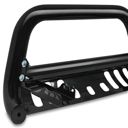 Solid Spare Bull Bar Push Bumper Grille Guard for 2007-2018 Chevy Silverado Sierra 1500 BLK