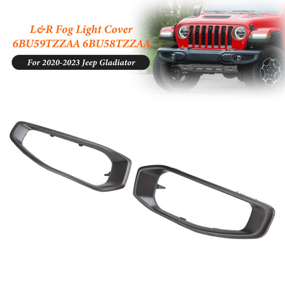 Pair Fog Light Trim 6BU59TZZAA 6BU58TZZAA For Jeep Gladiator 2020-2023