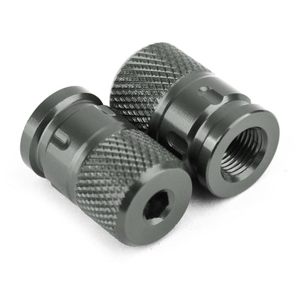 2pcs CNC Anti-Thief Tire Valve Stem Caps For Car Truck Bike Motorcycle