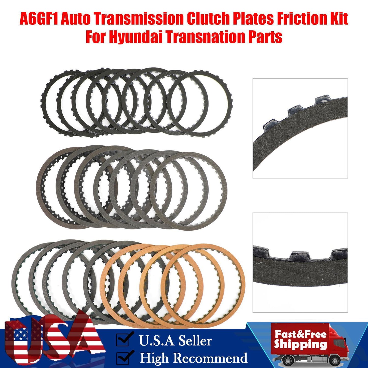 A6GF1 Auto Transmission Clutch Plates Friction Kit For Hyundai Transnation Parts