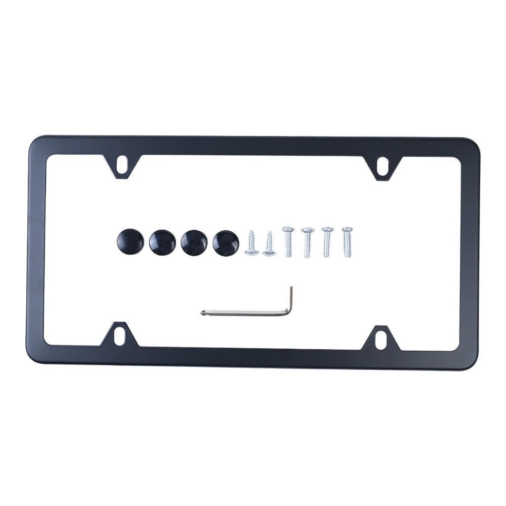 Fits For BMW License Plate Frame Stainless Steel BLACK SLIMLINE 82120010399