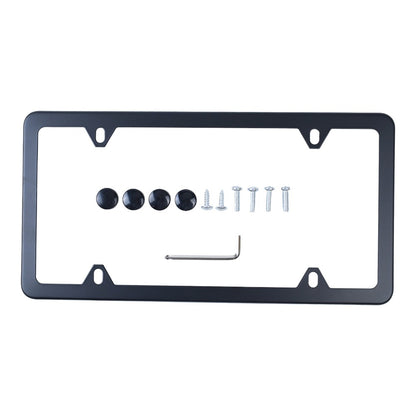 Fits For BMW License Plate Frame Stainless Steel BLACK SLIMLINE 82120010399