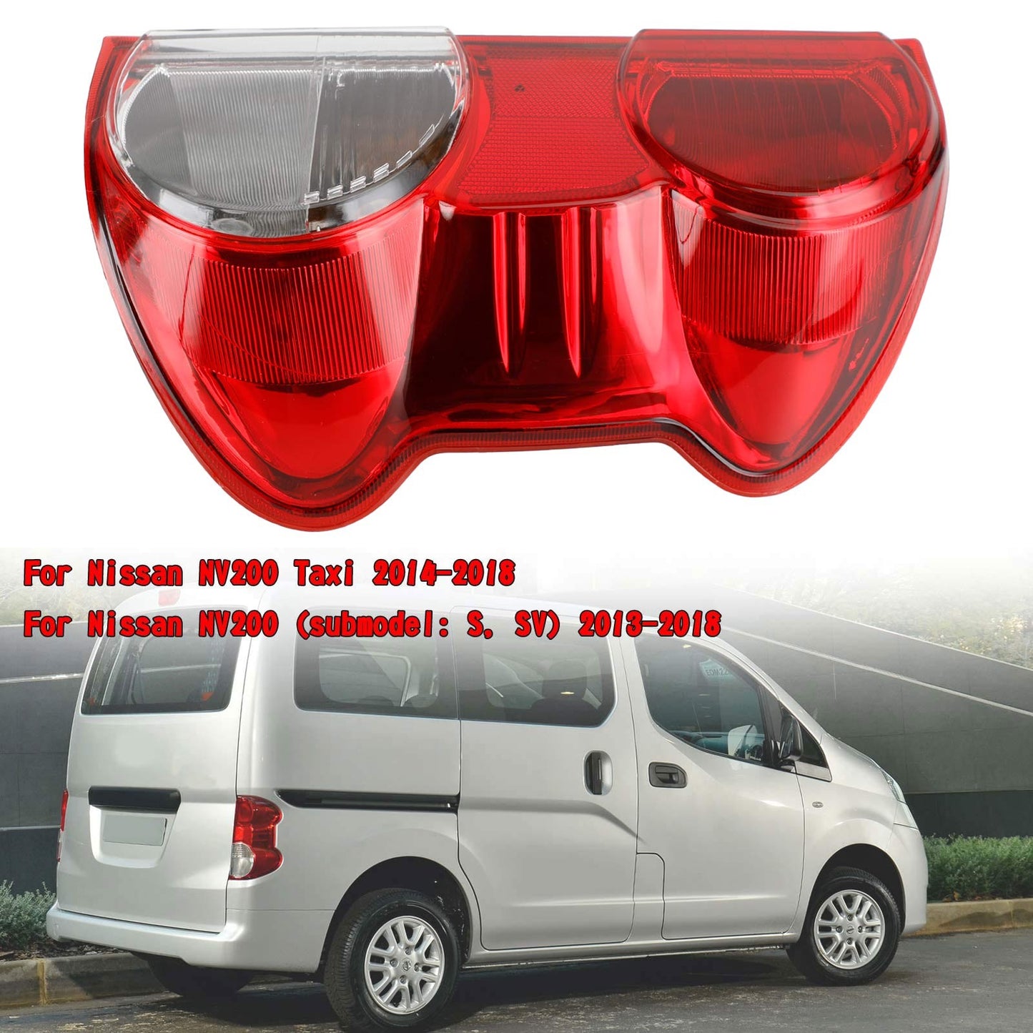 Right Tail Light Rear Lamp Lens w/ Bulb(s) 12821817 For Nissan NV200 2013-2018