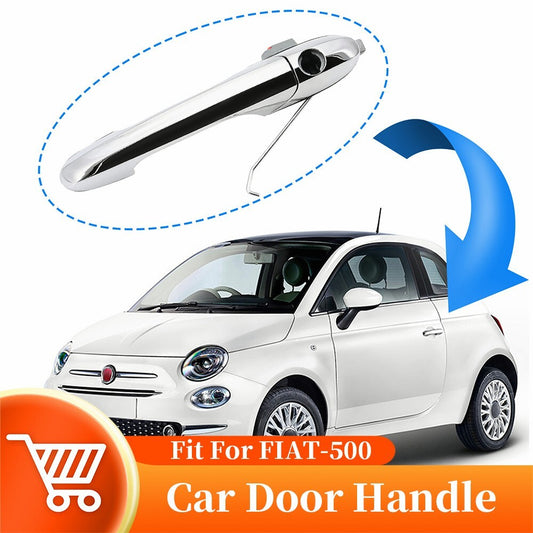 Front Exterior Outside Chrome Door Handle LH Driver Side For Fiat 500 68069943AC