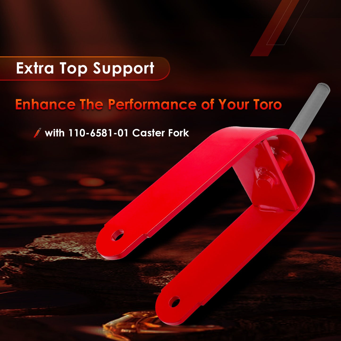 110-6581-01 Red Caster Fork For Toro TimeCutter 74330 74325 Zero Turn Mower