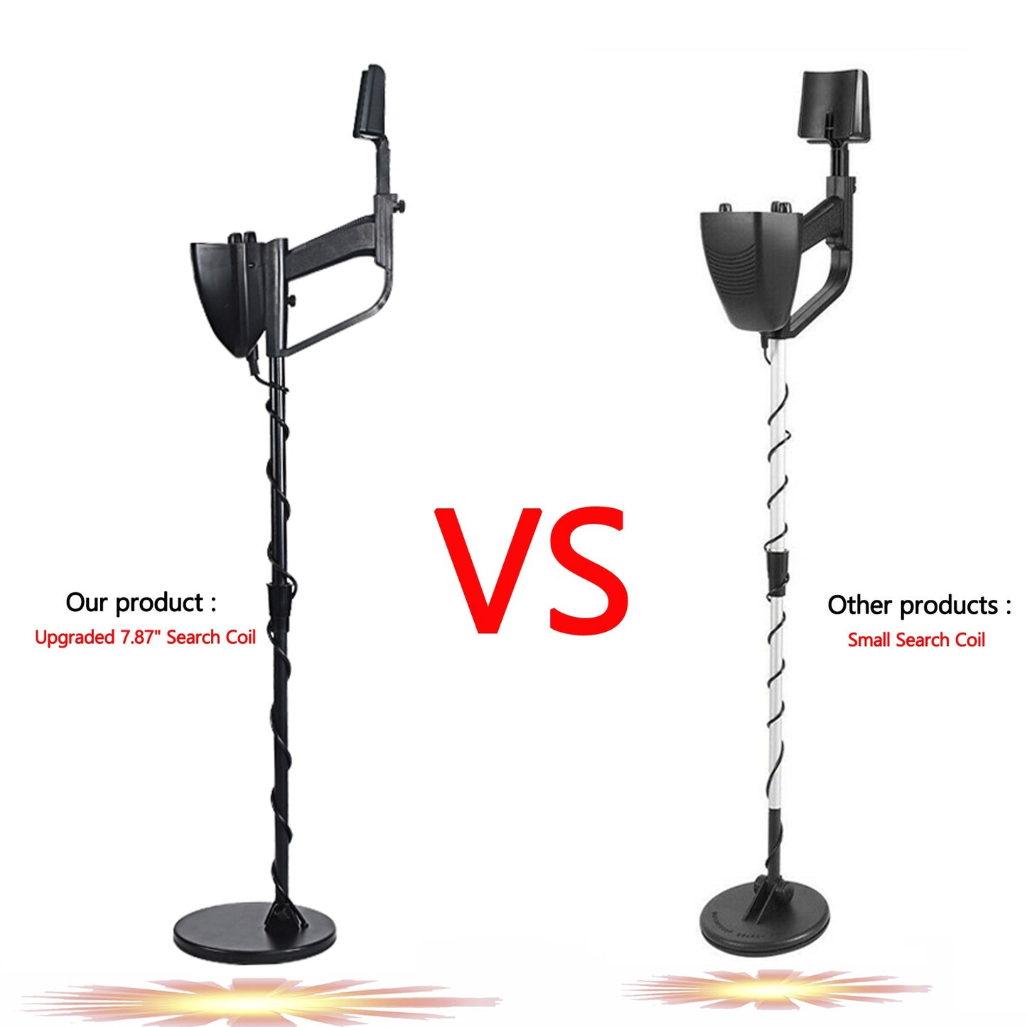 Metal Detector 7.8"  Hunter Deep Sensitive Come With Shovel