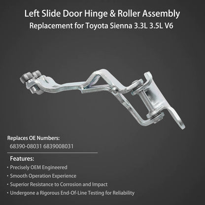 Left Driver Side Center Sliding Door Hinger & Rolle For 2004-2010 Toyota Sienna