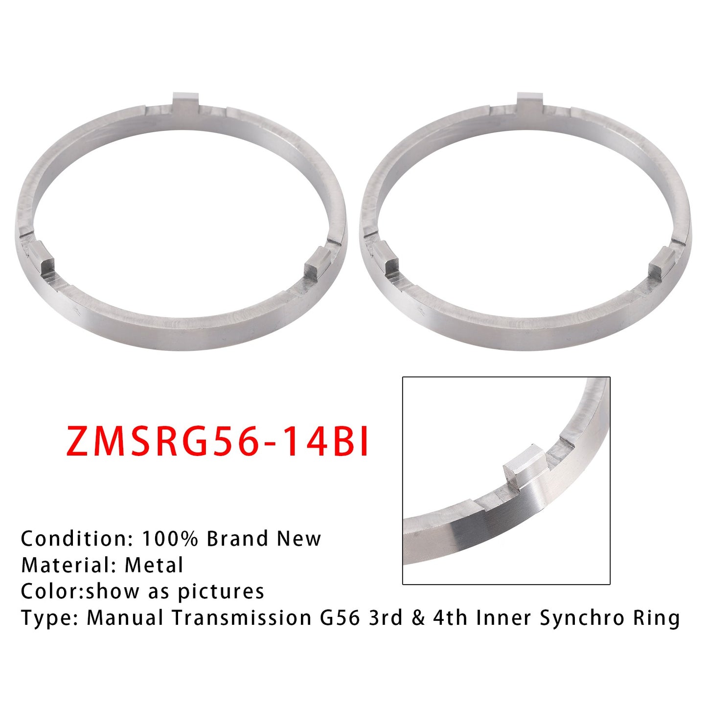 2Pack Manual Transmission G56 3Rd & 4Th Inner Synchro Ring