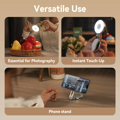 Mobile Phone Magnetic Beauty Fill Light Portable Rotating Stretch Pocket Light