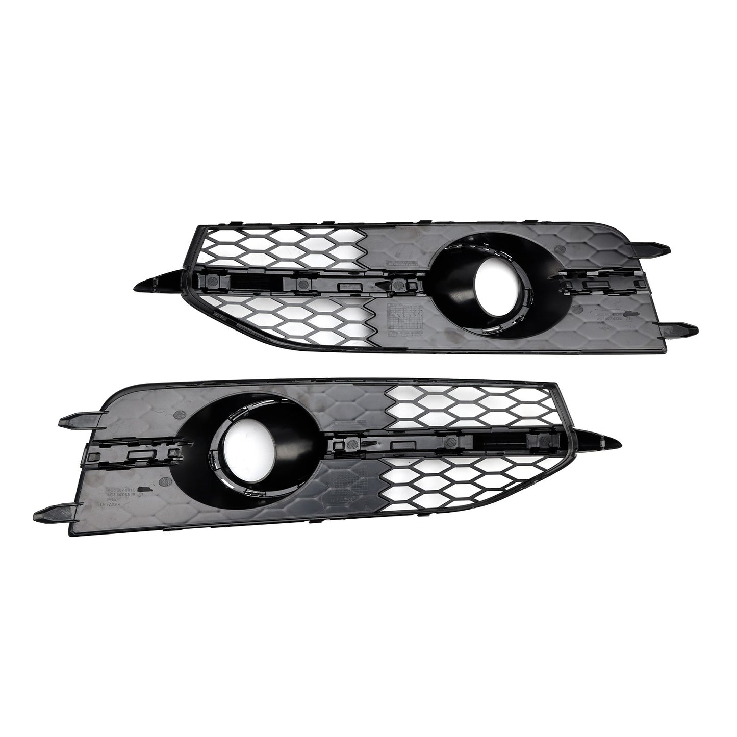 Black Front Bumper Fog Light Grille Cover Bezel Fit Audi A7 S-Line S7 2012-2015