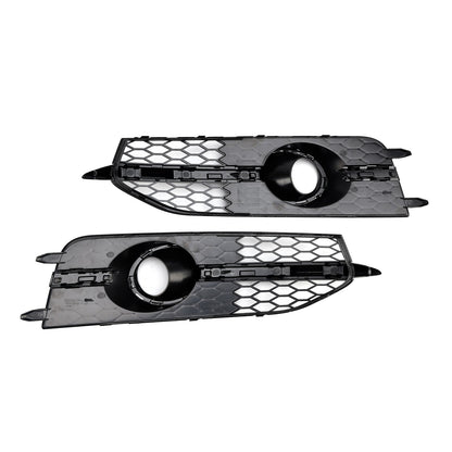 Black Front Bumper Fog Light Grille Cover Bezel Fit Audi A7 S-Line S7 2012-2015