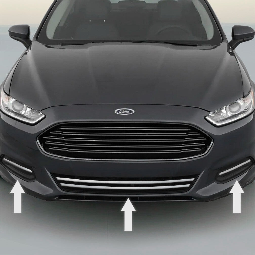 CHROME GRILLE GRILL TRIM For FORD FUSION 13-18 14 15 16 17